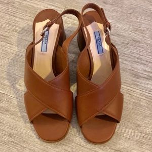 Prada Brown Heeled Sandals Size 41